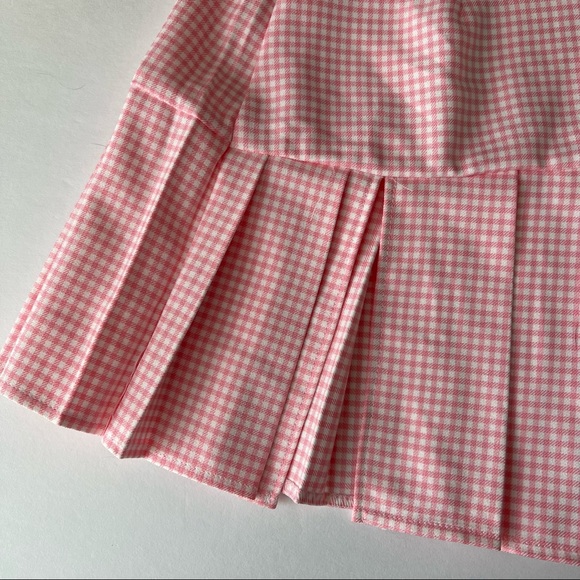 SOLD NWT Nasty Gal Check Print Pleated Mini Skirt - Picture 4 of 7